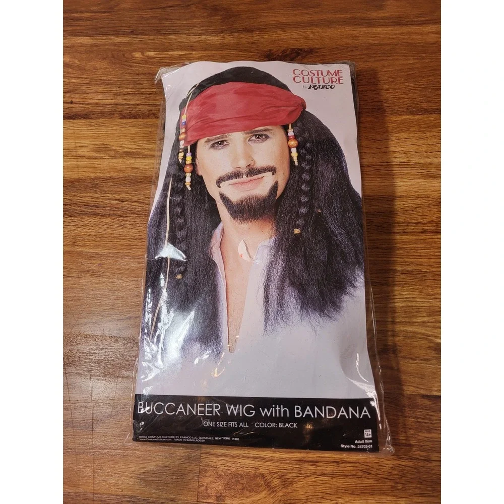 New costume culture franco buccaneer wig